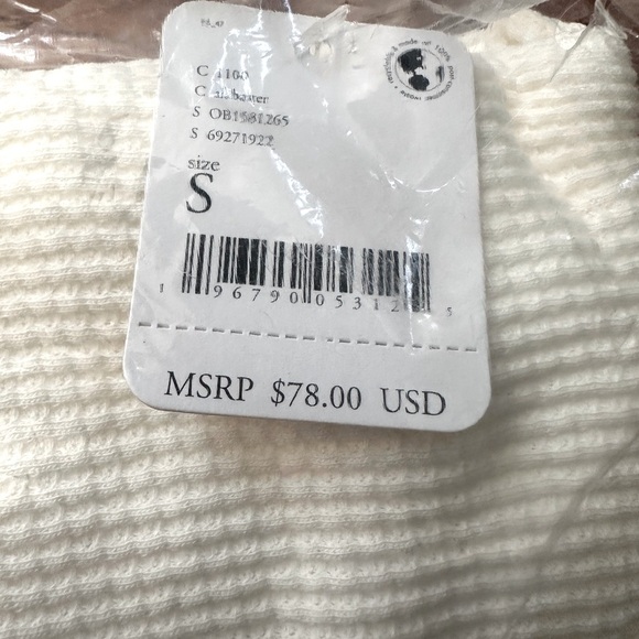 Free People Santa Clara Thermal Alabaster - New with Tags - ACCEPTING OFFERS - Picture 9 of 13